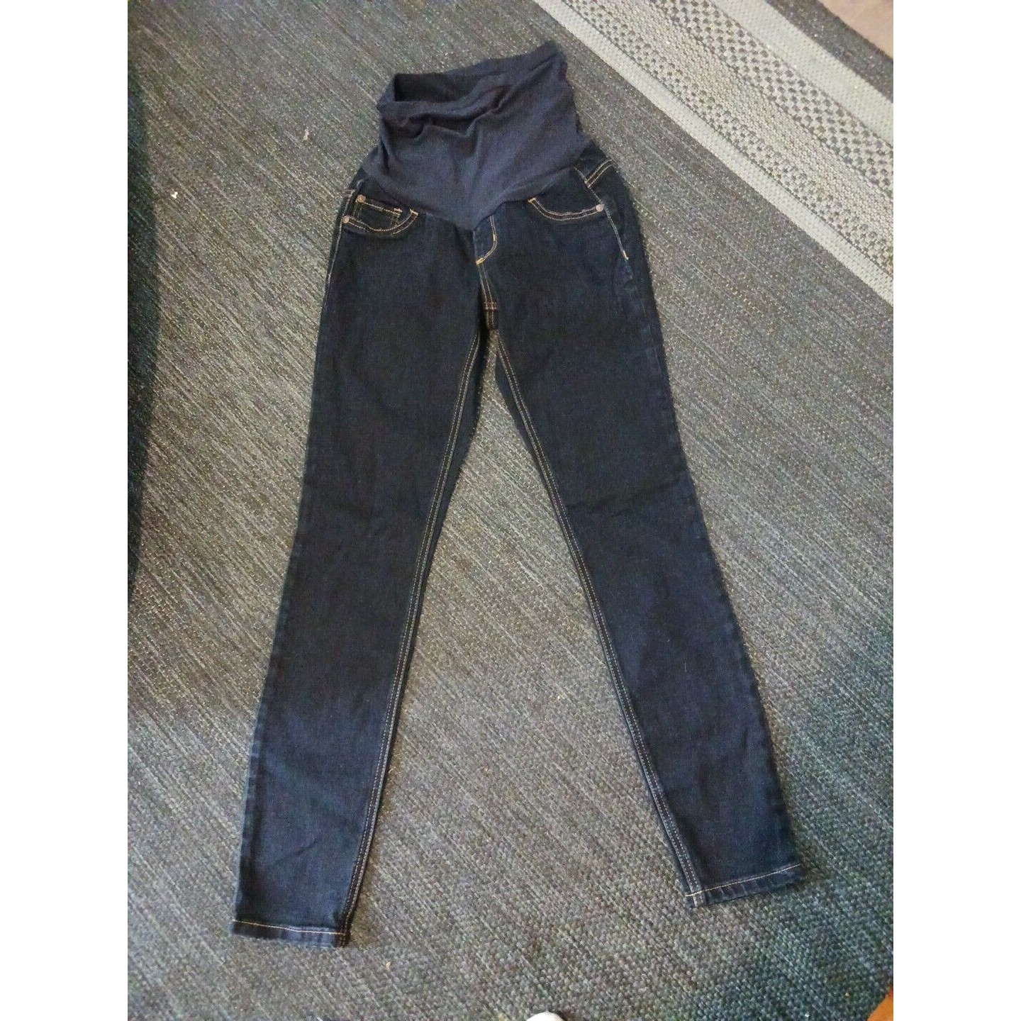 Indigo Blue Womens Maternity Jeans Stretch Size Xs
